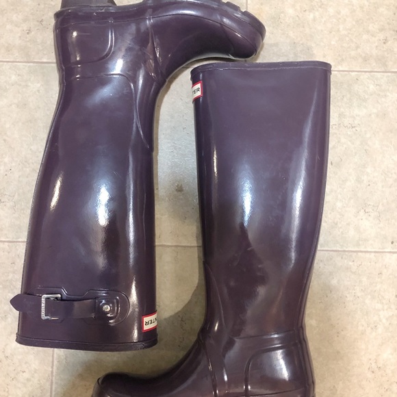 Dark purple Hunter Rain boots - Picture 2 of 2